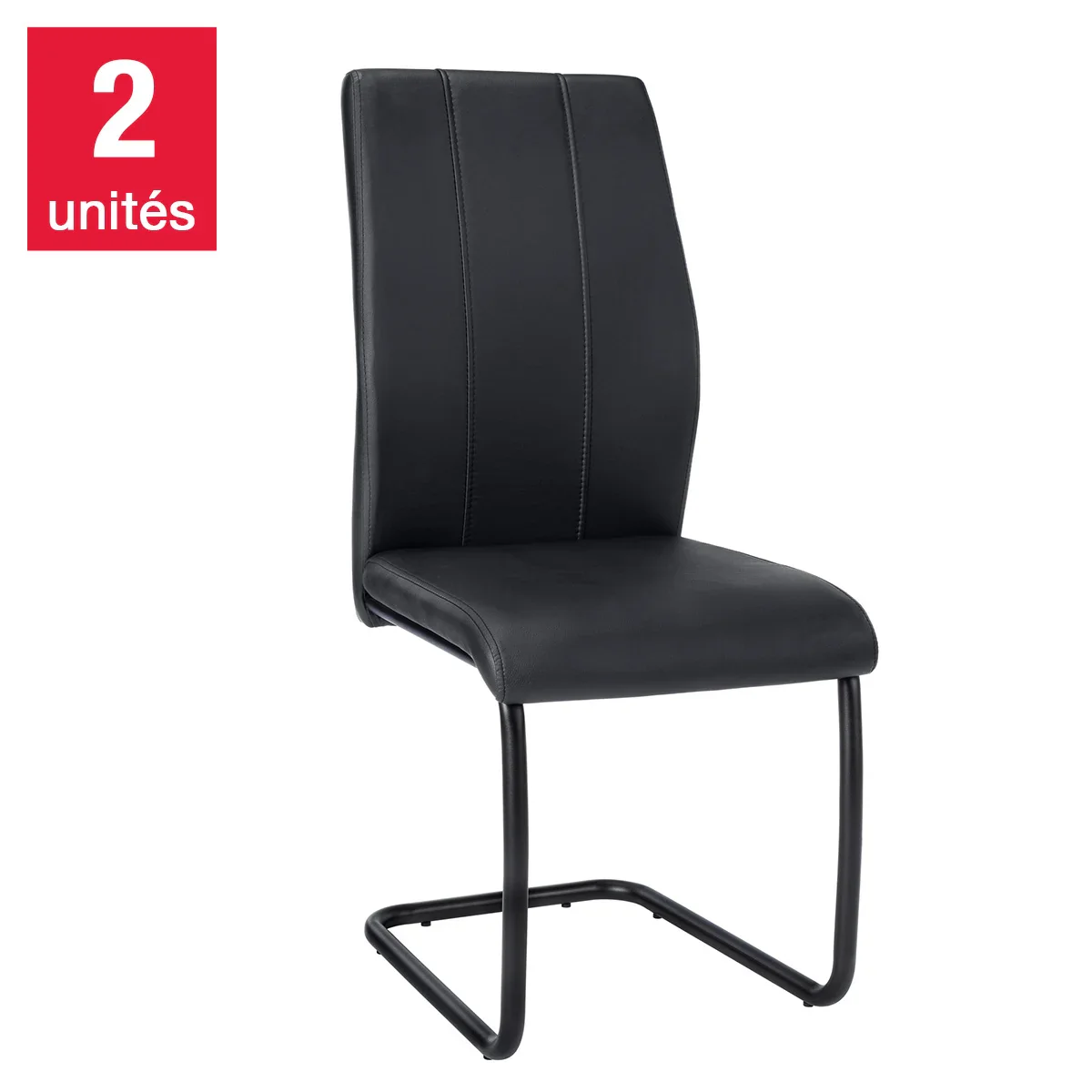 Geri - Ensemble de 2 chaises contemporain avec cadre noir – Image 4