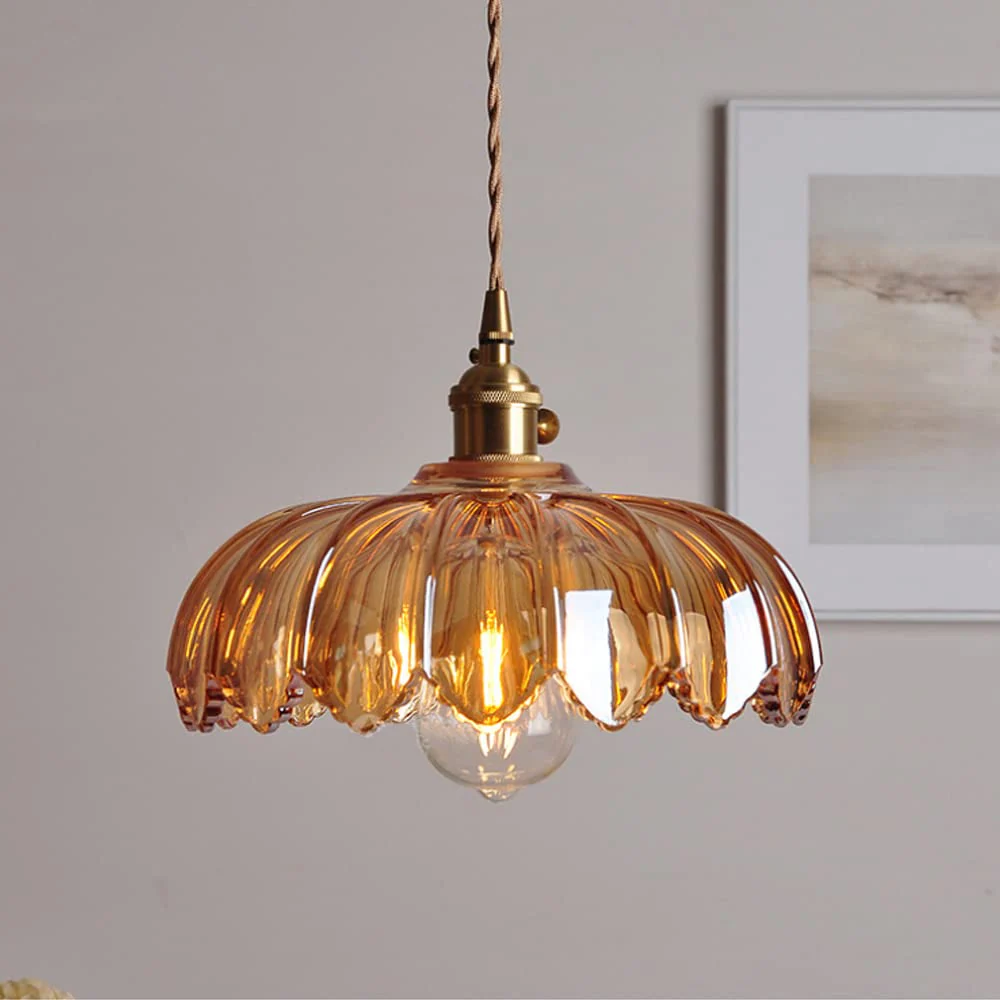 Lampe Vintage Nulina - Verre, Fleurs - Éclairage Romantique – Image 3