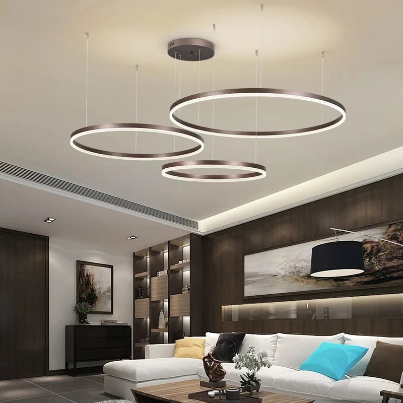 Lustre LED Cercle - Design Moderne - Salon & Salle à Manger – Image 5