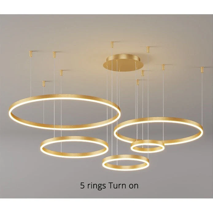 Lustre LED Cercle - Design Moderne - Salon & Salle à Manger – Image 8
