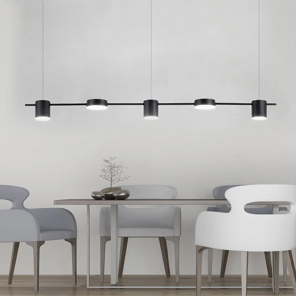 Suspension LumièreD’île - Aluminium Noir/Or avec 3/5 Lumières – Image 5